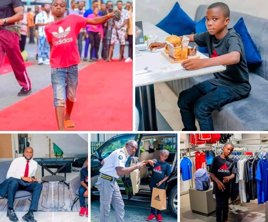 Nigerian boy who went viral at Aba fashion week 2023 becomes Adidas ambassador (Photos)